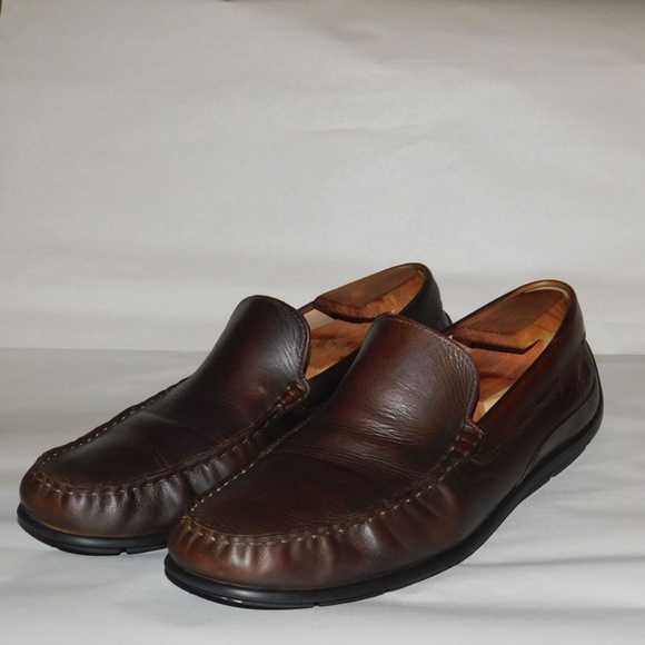 ecco brown loafers